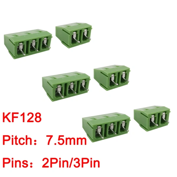 7.5mm KF128 2/3 Pin PCB Mount Screw Terminal Connector