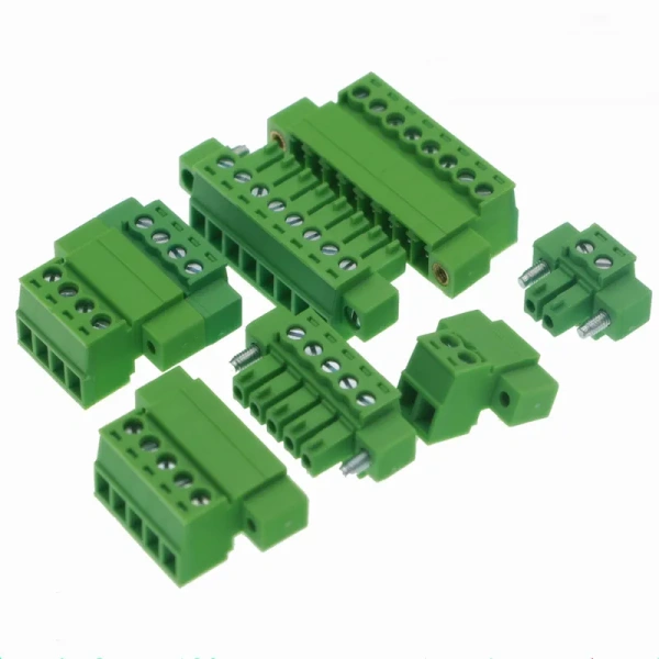 3.81MM 15EDGKPM 2/3/4/5/6/7/8 Pin Right Angle Screw Terminal Block Connector  Pitch Plug + Pin Header Socket