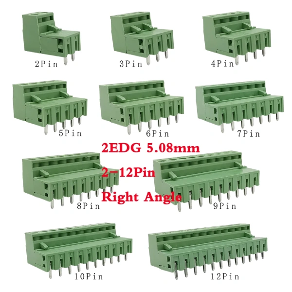 5.08mm Pitch  Terminal Block Connector 2EDG 5.08mm 2-12 Pin Pcb Screw Connector Terminal Block 2EDG Socket PCB Screw