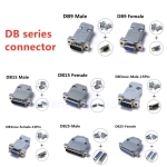 DB Serial Adapter Connector Plug D Type RS232 COM 9/15/25/37 Socket  Screw  + Shell