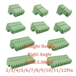 5.08mm Pitch  Terminal Block Connector 2EDG 5.08mm 2-12 Pin Pcb Screw Connector Terminal Block 2EDG Socket PCB Screw