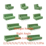 5.08mm Pitch  Terminal Block Connector 2EDG 5.08mm 2-12 Pin Pcb Screw Connector Terminal Block 2EDG Socket PCB Screw