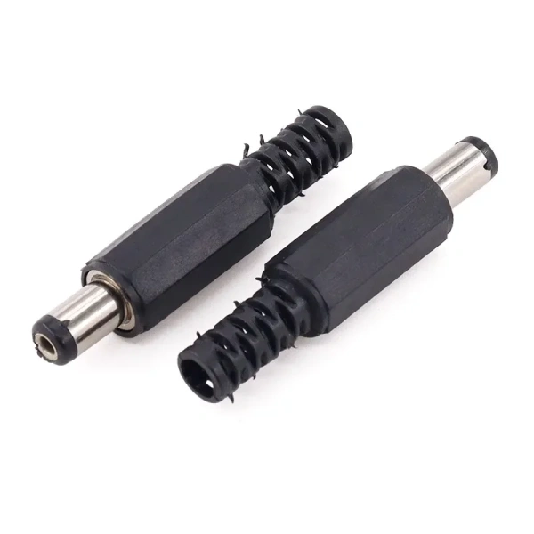 DC Connectors 5.5x2.1mm 5.5x2.5mm DC Power Plug Male Female Jack Socket Nut Panel Mount DC Power Adapter Connector 5.5*2.1