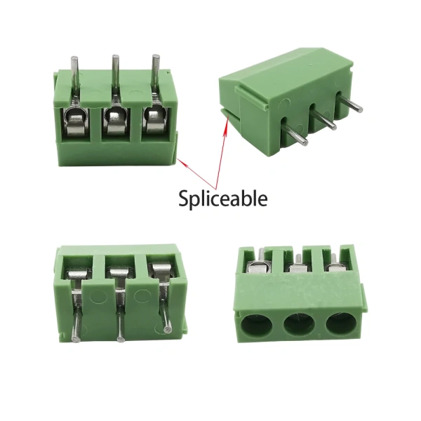 3.96mm KF396 2/3Pin Spliceable PCB Screw Terminal Blocks Wire Connector Pitch 3.96mm Pluggable Plug-in PCB Terminals