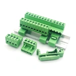 5.08mm 2EDG-UKR Plug-in Wiring Terminal 35mm Guide Rail Mounting Screw Terminal Block Pitch 5.08mm 2P-12P