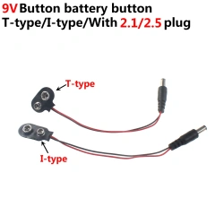 9V Battery Holder with Wire and Plug