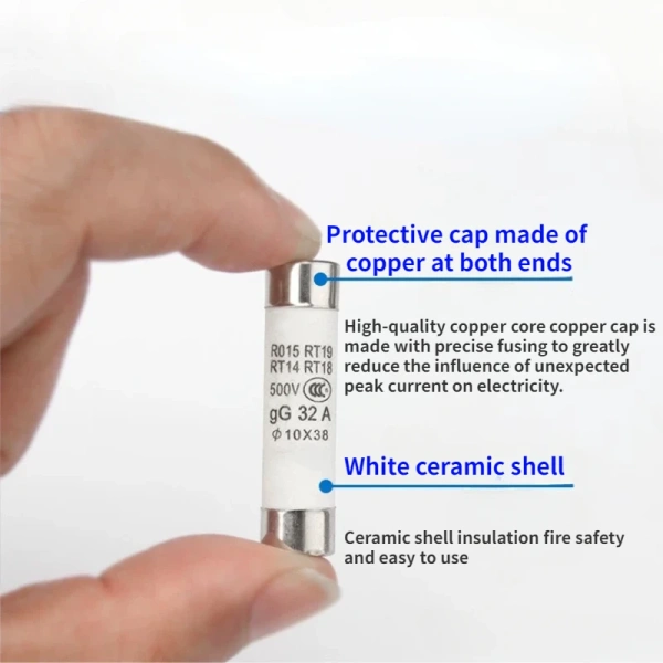 RO15 Ceramic fuse 10*38mm 500v