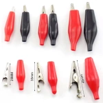 28MM 35MM Metal Alligator Clip Crocodile Electrical Clamp Testing Probe Meter Black Red Plastic Boot DIY Car Auto Battery