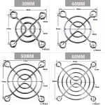 Cooling Case Fan Computer Fan Grill Metal Wire Finger Guard 30/40/50/60/70/80/90/120/135/140/150/170/200mm Metal fan Grill