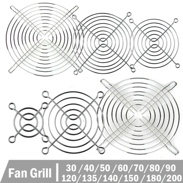 Cooling Case Fan Computer Fan Grill Metal Wire Finger Guard 30/40/50/60/70/80/90/120/135/140/150/170/200mm Metal fan Grill