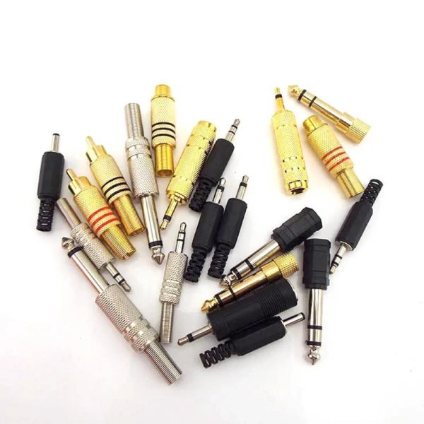 3.5~6.5mm female Male Audio Connector Adapter RCA Male to Female Stereo jack Plug For Aux Speaker Cable Headphone adaptor P1