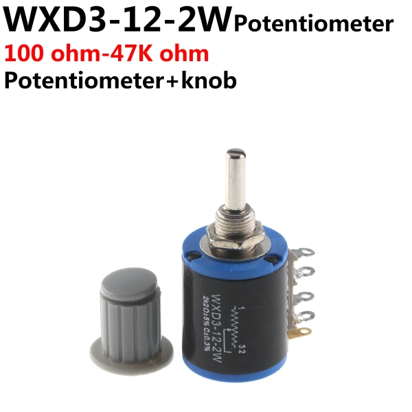 WXD3-12-2W  100 220 470 1K 2K2 3K3 4K7 10K 22K 33K 47K Ohm 2.2K 3.3K 4.7K WXD3-12 2W Wirewound Potentiometer