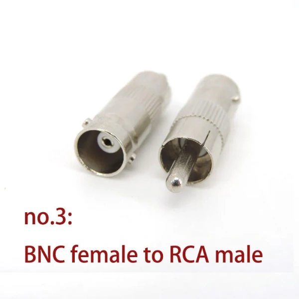 BNC male female to RCA male female wire connector Converter plug jack audio video CCTV camera Coaxial Cable p1