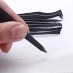 Multifunctional Electronic Anti-static Carbon Fiber Tweezers Plastic Soft Elastic Pincet Set Repair Hand Tools Parts