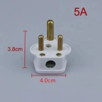 5A 15A India South africa Wiring power cord plug BS546 removable cable Connector Detachable power plug Type M/D White Black