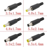 DC Power Male Plug 3.5x1.3mm 4.0x1.7mm 4.8x1.7mm 5.5x2.1mm 5.5x2.5mm 6.5x4.4mm Adapter Charging Solder Plugs Jack DC Connector