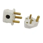 5A 15A India South africa Wiring power cord plug BS546 removable cable Connector Detachable power plug Type M/D White Black