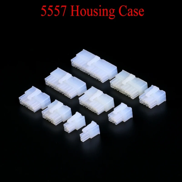 4.2mm Pitch 5557 2*1P/2P/3P/4P~12Pin Plastic Shell Male Plug Wire Connector for PC Computer Graphics Card PCI-E ATX Power