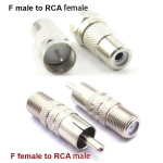 F Male female RF TV Plug to RCA male Female Jack Coaxial Coax Adapter AV Connector converter for Coaxial cable plug p1