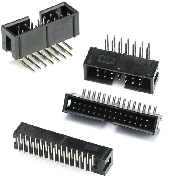 2.54MM pitch  right angle 6/10/20/26/34/40 PIN Row MALE SOCKET idc box headers PCB CONNECTOR DOUBLE ROW DC3 HEADER