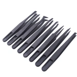 Multifunctional Electronic Anti-static Carbon Fiber Tweezers Plastic Soft Elastic Pincet Set Repair Hand Tools Parts