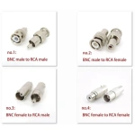 BNC male female to RCA male female wire connector Converter plug jack audio video CCTV camera Coaxial Cable p1