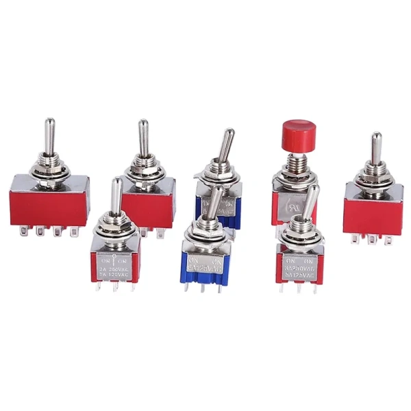 SPDT DPDT Reset Latching Toggle Switch 125V6A MTS-302 Mini Miniature Toggle Switch MTS-403 ON-ON Mini Toggle Switches