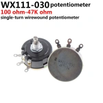 WX111 WX030 3W single-turn wirewound potentiometer Sliding rheostat Adjustable resistance ,Rotate, feel good, Knob switch