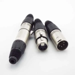 3 Pin 4 pin core XLR power Connector Adapter male female Audio Cable MIC Plug Jack Terminals Microphone Wire P1