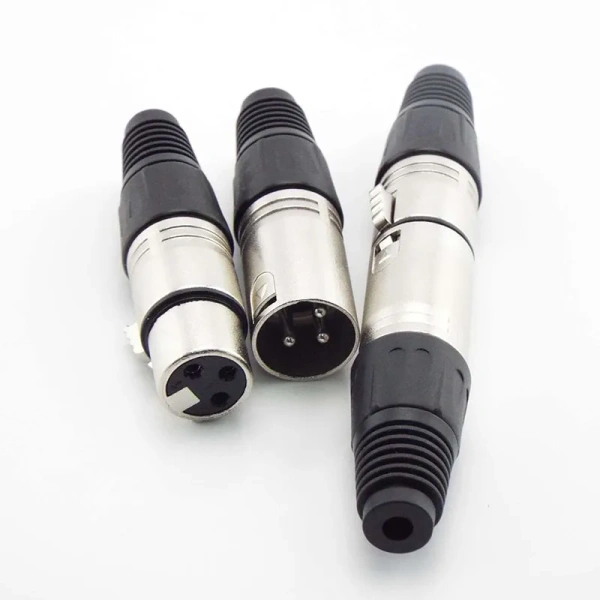 3 Pin 4 pin core XLR power Connector Adapter male female Audio Cable MIC Plug Jack Terminals Microphone Wire P1