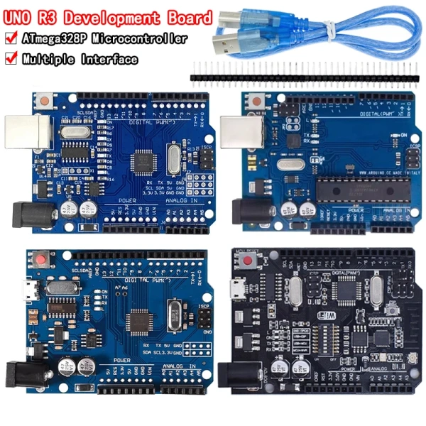 UNO R3 Official Box ATMEGA16U2 / UNO+WiFi R3 MEGA328P Chip CH340G For Arduino UNO R3 Development Board WeMos ESP8266