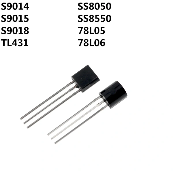 S9014 S9015 S9018 SS8050 SS8550 TL431 78L05 78L06 triode transistor TO-92 DIP