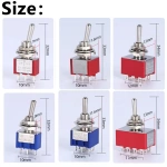 SPDT DPDT Reset Latching Toggle Switch 125V6A MTS-302 Mini Miniature Toggle Switch MTS-403 ON-ON Mini Toggle Switches