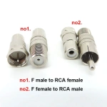 F Male female RF TV Plug to RCA male Female Jack Coaxial Coax Adapter AV Connector converter for Coaxial cable plug p1