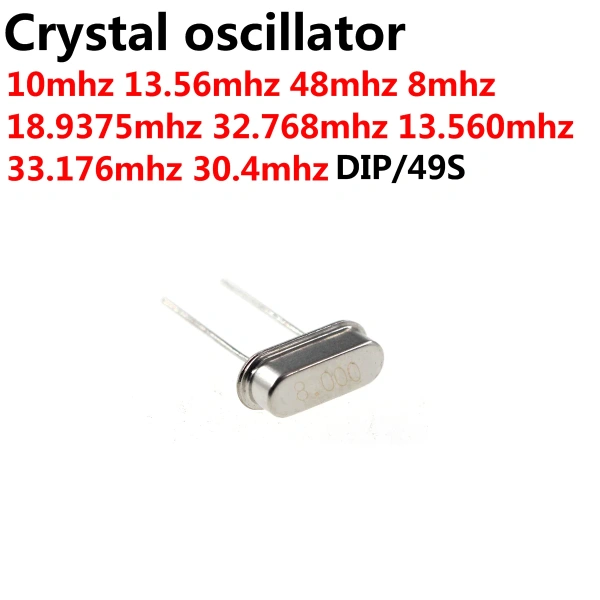 4MHZ 8MHZ 12MHZ 24MHZ 28MHZ 4.096MHZ 6MHZ 22MHZ 4.9152MHZ 27.12MHZ 7.6MHZ all series Crystal Passive Oscillator HC-49