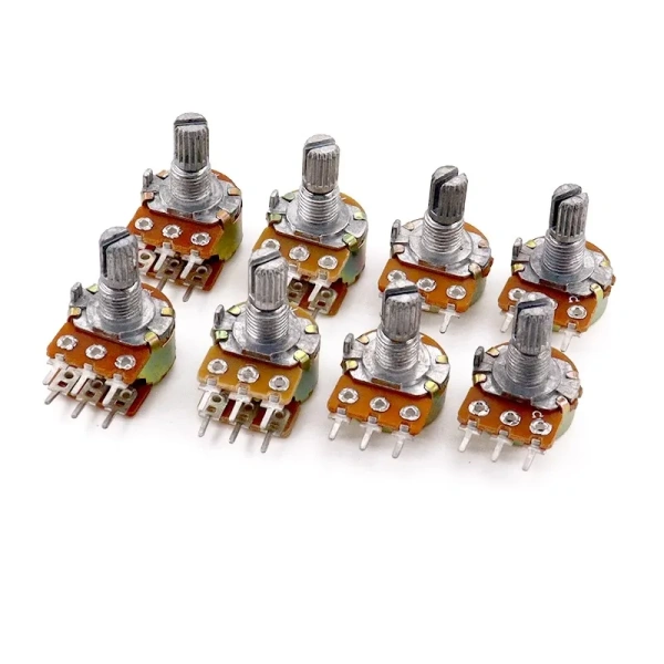 WH148 3pin 6pin 15mm B1K B2K B5K B10K B20K B50K B100K B250K B500K B1M Potentiometer 1K 2K 5K 10K 20K 50K 100K 250K 500K 1M