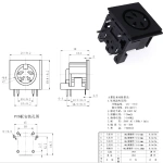 S Terminal Audio Video Din Female Socket Connector S-video PCB Mount 3/4/5/6/8/9Pin Silver Tone PS2 Circular DIN Micro Jack