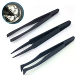 Watch Repair Tool Antistatic Carbon Fiber Tweezers Plastic Tweezers For Watchmaker Black watch trimmer tweezers Carbon fiberTool