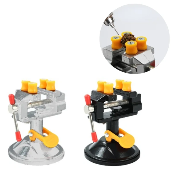 360 ° Rotatable Mini Table Bench Vise Adjustable Jaw Fixed Electric Small Grinder Rotary Suction Cup Fixed Frame Hand Tools