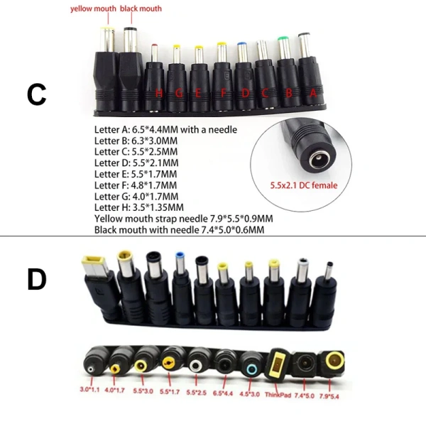 Universal Adjustable AC 220V To DC 12V 9v 24v Power Supply charger 9V-24V 3V-12V 1A 2A 3A Adapter 8pin 10pin DC connector