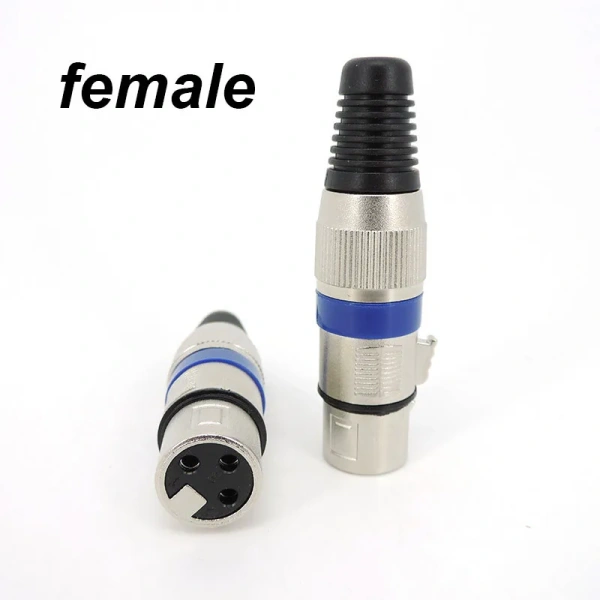 3 Pin XLR Male Female Microphone Audio Wire Cable wire Connector Solder 3 Pole XLR Plug Jack Audio Socket Mic Adapter q10