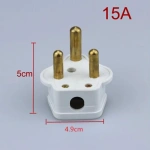 5A 15A India South africa Wiring power cord plug BS546 removable cable Connector Detachable power plug Type M/D White Black