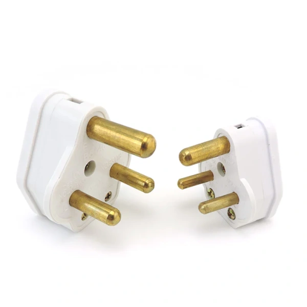 5A 15A India South africa Wiring power cord plug BS546 removable cable Connector Detachable power plug Type M/D White Black