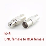 BNC male female to RCA male female wire connector Converter plug jack audio video CCTV camera Coaxial Cable p1