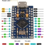 Pro Micro ATmega32U4 5V/16MHz Module Board, Replace with ATmega328 Pro Mini Compatible with Arduino with 2 Row Pin Header