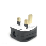 Black/White 3 Pin UK Mains Top Plug 13A Appliance Power Socket Fuse Adapter Household,British plug assembly type BK