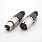 3 Pin 4 pin core XLR power Connector Adapter male female Audio Cable MIC Plug Jack Terminals Microphone Wire P1