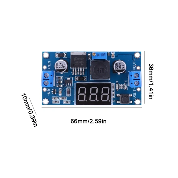 LM2596 DC-DC Step-Down Power Supply Module Electronic Voltage Stabilizer Input 25V-40V Output 1.25V-37V Variable Volt Regulator