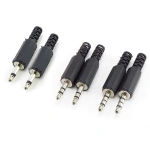 3.5mm RCA male Plug Connector 2 3 4 Pole Mono Stereo Audio Video Dual Audio adapter Cable Wire adaptor For Headphone Socket P1