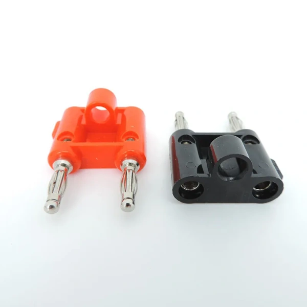 Double Dual 4mm Banana Plug socket for Binding Post Jack Speaker Adapter Nickel plated Connectors Screw red black p1